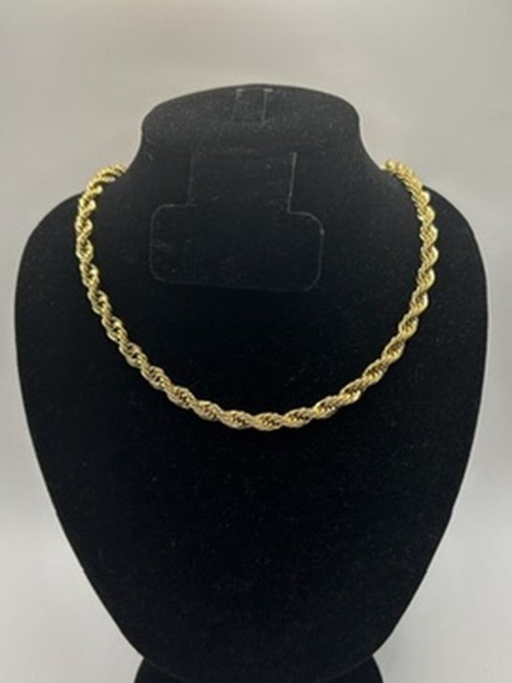 Real Gold Rope Chain 6mm 18in Stainless Steel Plated Waterproof Durable Unisex